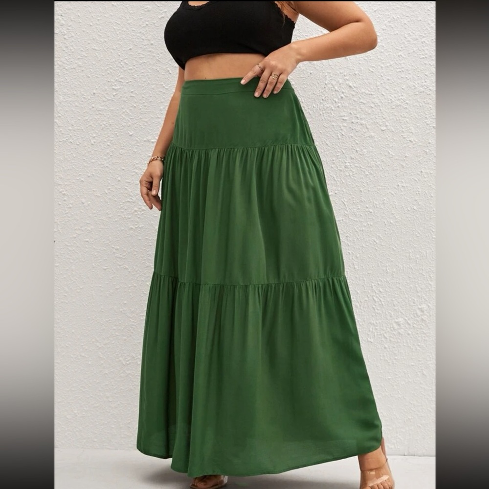 Boho high waisted ruffle hem maxi skirt - Picture 11 of 11